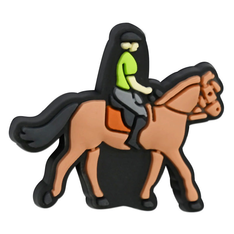 Wholesale Random 100pcs/pack  Cartoon Cowboy Series Soft Rubber Beads